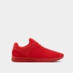 Red technical fabric sneakers